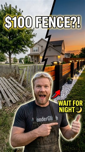 The $100 Cinder Block #fence Contractors HATE! 🤯 #landscaping #shorts #ytshorts #diyfence