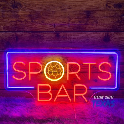 Sport Bar LED Neon Sign, Sport Bar Club Decor Sign, Cocktail Man Cave Wall Decor, Personalized Gifts for Him, Custom Bar LED Sign - Etsy
