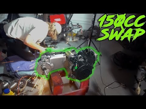 150cc GY6 into 50cc SCOOTER | CRAZY FAST ENGINE SWAP