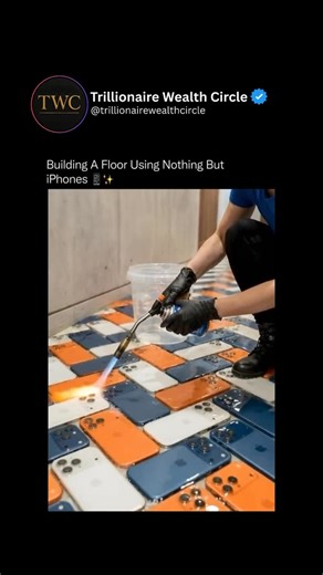 Trillionaire Wealth Circle on Instagram: "This concept imagines a passageway built entirely from smartphones, no longer treated as personal devices but as structural elements. 🧠🏗️ Each unit is arranged in a precise grid, engineered for load sharing, fixed into position, and sealed beneath a transparent layer to create strength, continuity, and surface integrity. The intention isn’t to suggest practicality — it’s to explore scale. Ideas like this question where technology ends and architecture 