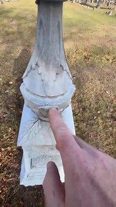 These white bronze monuments are commonly described as “maintenance free” but sadly that is not always the case. Nothing lasts forever and unfortunately these monuments are relatively difficult to repair. #pastpreservation #Michigan #headstone #cemetery | Past Preservation