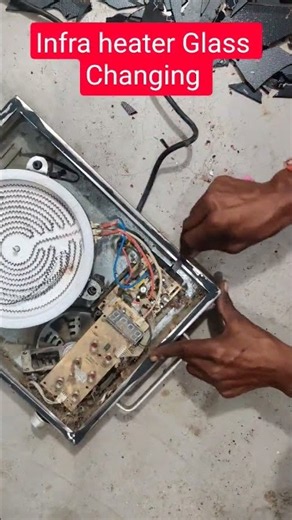 infra heater glass changing process #heater #electronic #tech #diy #home #usa