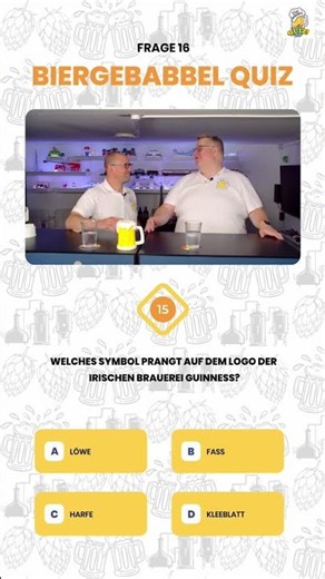 Welches Symbol steckt im Guinness-Logo? Dein Bierquiz!