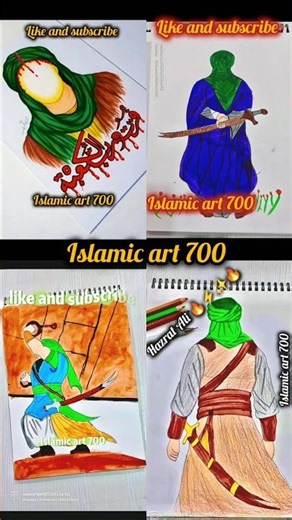 Hazrat Ali (R.A) Drawing 🖤 | Lion of Allah ⚔️ | Islamic Art #shorts#drawing #hazratali #islamic