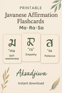 Javanese Script Flashcards – Aksara Jawa Awareness Set | Printable Mindfulness Cards | A6 & A5 PDF Download - Etsy Australia