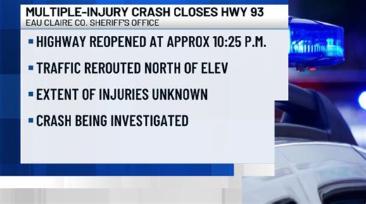Crash with injuries closes Highway 93 for several hours