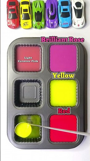😍🎨 Mix Brilliant Rose + Yellow + Red to create truly surprising & stunning new colors!