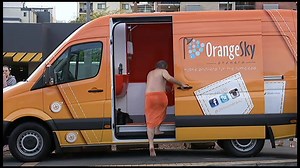 The duo who won the Young Australian of the Year Award in 2016 for their homeless laundry service have used the past 12 months to expand their fleet of washing vans, and introduce a shower service for the needy. Read more: http://ab.co/2j35YTk | ABC News