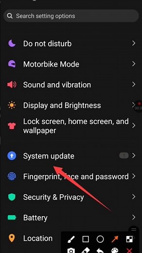 mobile update setting 😱#vivo #setting #shorts #mubel