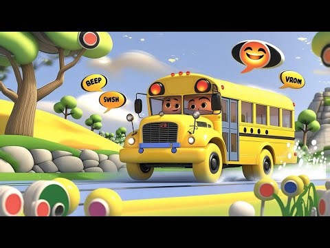 The Happy Yellow Bus 🚌 | Wheels on the Bus Sounds | Kids Learning Video | JK Little Learners