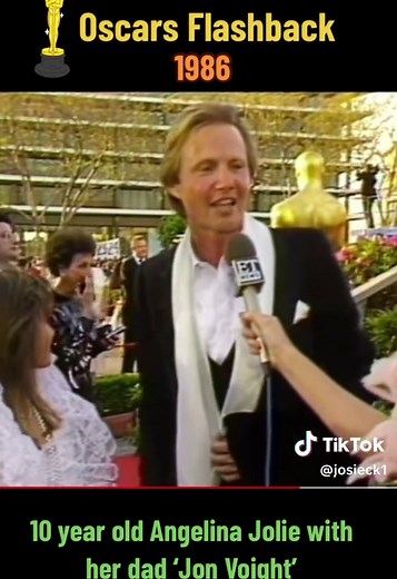Angelina Jolie Father- Daughter Moment at the Oscars 1986