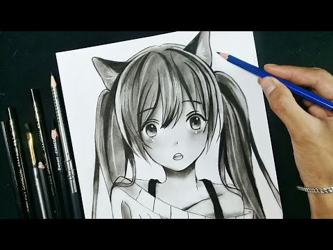 How to draw Anime "Neko" (Anime Drawing Tutorial for Beginners)