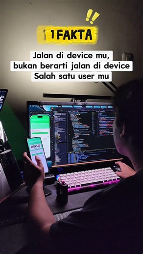 Terkadang ada anomali di salah satu device user, padahal hpnya sama wkwk #programming #coding