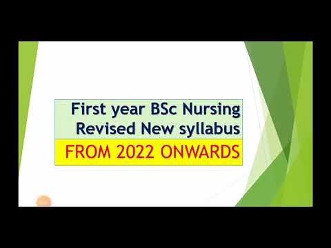 First semester BSc Nursing Syllabus 2022 /Revised BSc Nursing Syllabus of Indian Nursing Council
