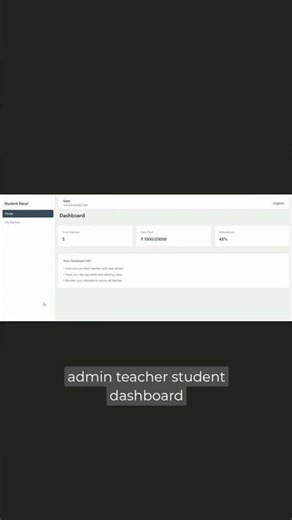 Day - 20 Redesigned the student dashboard UI. #coding