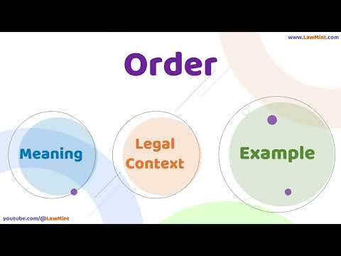 Order Meaning Legal Context & Example Legal Terms Simplified @LawMint