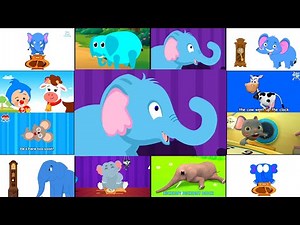 HICKORY DICKORY DOCK || 8 ELEPHANT 🐘, 2 COW 🐮 & 2 MOUSE 🐭 || COLOR INVERSION FX || EFFECT TUTORIAL