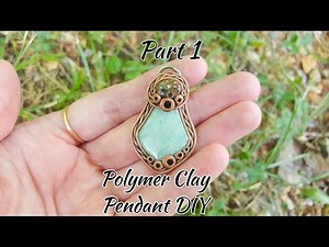 Amazonite polymer clay pendant tutorial part 1, gemstone, diy, polymer clay jewelry, clay pendant