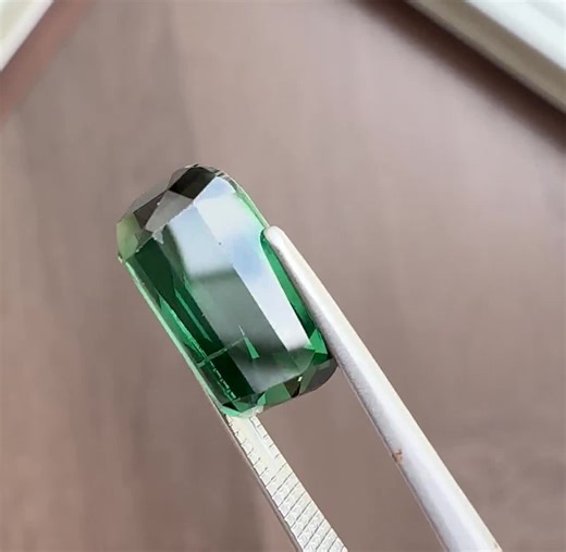 Natural Dark Green Tourmaline Gemstone | 4.91ct Long Cushion Cut - Etsy