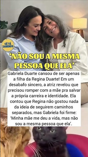 CLIMÃO! Gabriela Duarte rompe silêncio e detona relação com Regina Duarte! #GabrielaDuarte #famosos