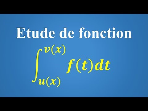 Etude de fonction: Dérivée d'une intégrale | Les bornes u(x) et v(x)