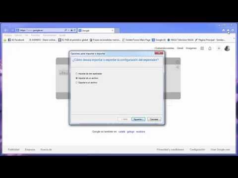 Importar o exportar favoritos del Explorer a Firefox y Crome o a otro PC