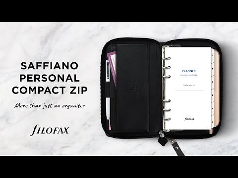 Plan your finances in style with Filofax Saffiano Personal Compact Zip