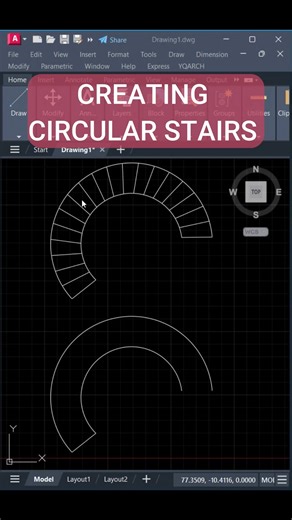 CadSikho on Instagram: "Tired of drawing each stair manually in AutoCAD? Use the Path Array command to create perfect circular or spiral stairs quickly and accurately. This simple AutoCAD trick can save you time and improve your drafting workflow. Save this reel for later and try it today! 🚀 #autocad #stairs #autocadtutorial #autocadtips #patharray #circularstairs #spiralstaircase #caddesign #architecture_view #civilengineering #drafting #engineeringstudents #designworkflow #cadlearning"
