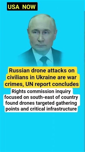 Russian drone attacks on civilians in Ukraine are war crimes, UN report #russiaukrainewar