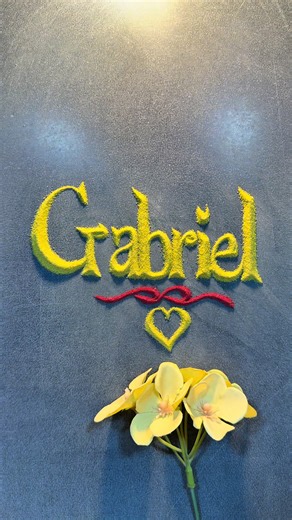 Gabriel ❤️ beautifully written with sand | satisfying sand calligraphy & relaxing ASMR #calligraphy #asmr #gabriel