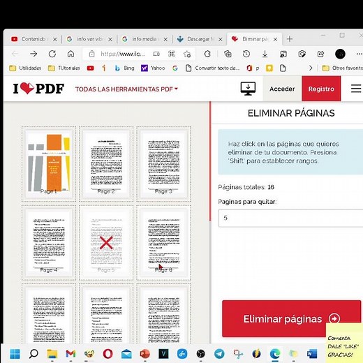Eliminar una página de un Pdf en Windows 11 y Windows 10