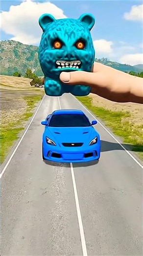 Big &giant bear on the Small Cars vs Giant Hand Slap🤗- BeamNG.drive #noads