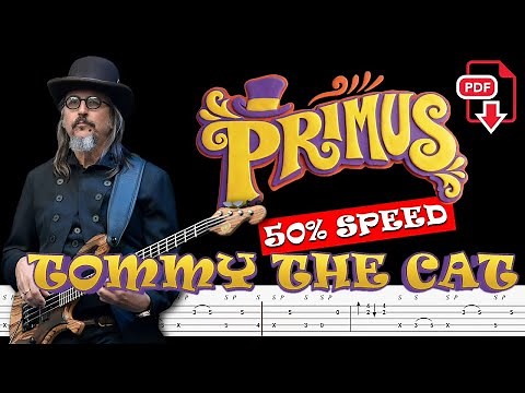 Primus - Tommy the Cat (🔴 50% Speed Bass Tabs | Notation) ‪@ChamisBass‬ #chamisbass #primusbass