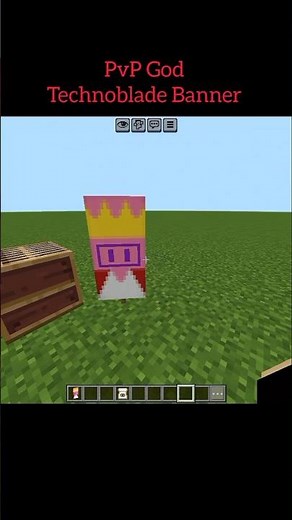 Technoblade Banner in Minecraft bedrock edition #short #minecraft