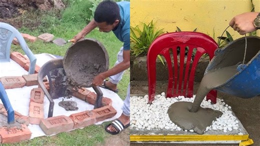 Transforming Plastic Chairs into Stunning Garden Art
