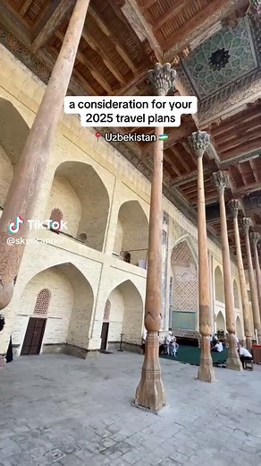 A consideration for your 2025 travel plans - Uzbekistan 🇺🇿 📍 Samarkand This city is a jewel of the Silk Road where ancient history meets stunning architecture. Marvel at Registan’s intricate mosaics, explore bustling bazaars, and immerse yourself in the rich blend of cultures that make this UNESCO World Heritage site truly unforgettable. 📍 Khiva Wandering through the ancient city centre of Khiva is like traveling back 2,500 years in time. Preserved like a living open-air museum, the walled c