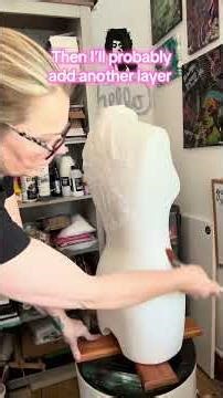 ASMR DECOUPAGE ON A DRESSMAKERS MANNEQUIN 🎨