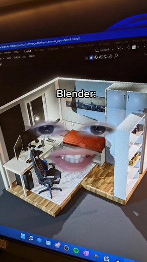 always crashing in the worst moments #blender #crash #3dart #modeling #3dartist