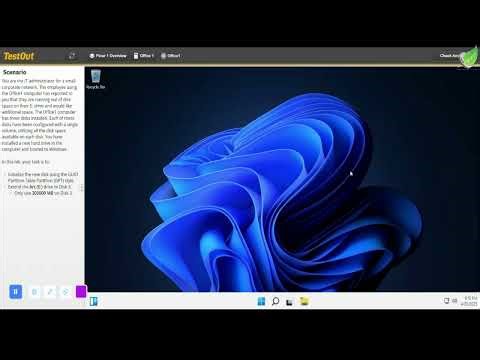 TestOut PC Pro 5.6.5 Add Space to Existing Volumes CompTIA Lab