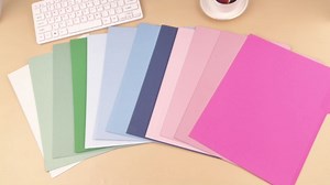 24 Pack Blue File Folders, Envelopes Letter Size Manilla Folders with 1/3 Cut Tab, 4 Gradient Colors Pastel Document Organizer, Bulk Blue Desk Accessories & Office School Supplies