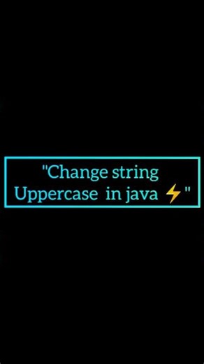 Convert String to UPPERCASE in Java 😱 | Java Shorts. #shorts #java #viralshorts #programming