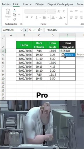 Calcula tus horas trabajadas en Excel como un pro 😎