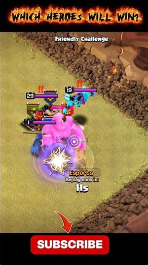 Can 1 Hero kill all 4? 👑💀 #clashofclans #coc #shorts #voltgaming #gaming #foryou