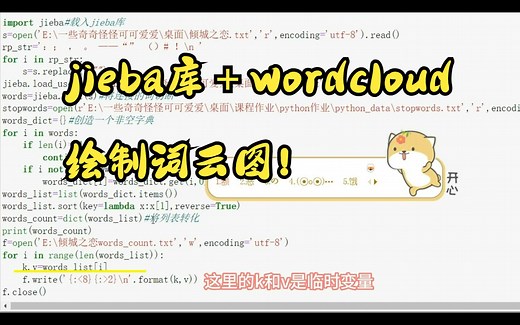 用jieba库＋wordcloud绘制词云图，小白也能轻松掌握！