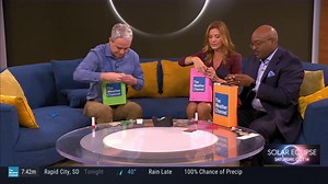 3K views · 384 reactions | Need a last minute tutorial for a DIY #pinholeprojector to see the solar eclipse? Whether you are in the Path of Annularity or will see the partial eclipse, you need solar glasses or this. Grab your cereal (box) and let’s go! Alex Wallace | Jen Carfagno | Facebook