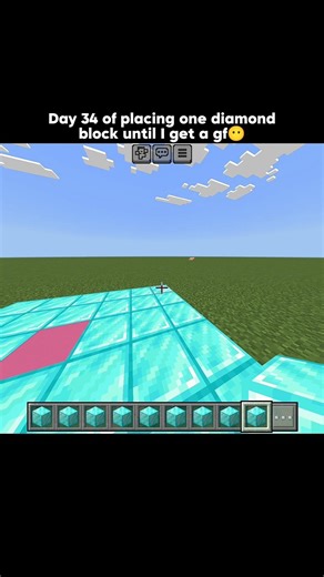 Day 34 of Placing one block everyday until i get a GF 😶#shorts #minecraft