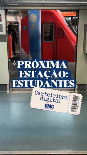 UMC on Instagram: "Próxima estação: Carteirinha Digital! 📲💙 Esse vídeo mostra como acessar e usar sua carteirinha digital direto pelo celular. Para não ter imprevistos no primeiro dia de aula, faça o aceite do contrato no Portal do Aluno e baixe o app “Carteirinha”, disponível na Apple Store e na Play Store. Link na bio! Curta, compartilhe e acompanhe os próximos vídeos para iniciar sua trajetória na UMC do jeito certo! #UMC #Calouros2026 #alunosumc"