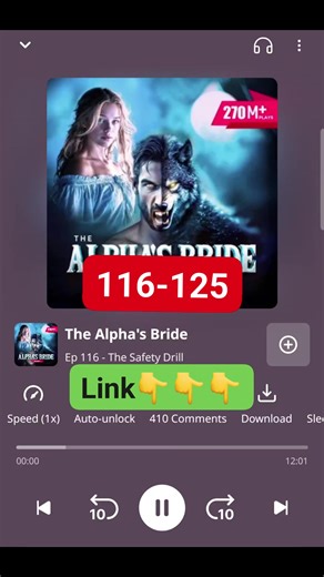 The Alpha's Bride Full ep116 to 125 link in the comment section 👇👇👇 #audio #love #story #series #reelsvideoシ | Edgar Tereng