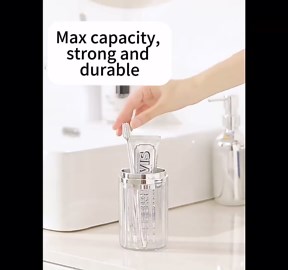 Transparent Travel Toothbrush & Toothpaste Case Portable Toothbrush Holder Container with Mouthwash Cup, Large Toothbrush Container with Cover Suitable for Camping School Business Trip Bathroom