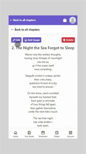 How to change text alignment in a chapter on BookFylo